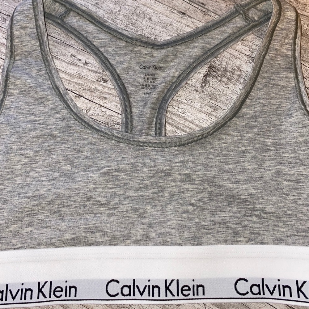Gray Calvin Klein bra